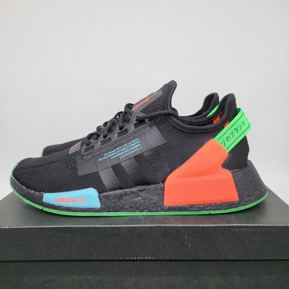 New Adidas NMD_R1 V2 'Glow In The Dark' Men's Running Shoes Size 11.5 - Picture 7 of 9